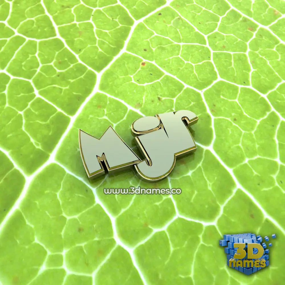 mjr in Gold Leaf style - 3D name wallpaper