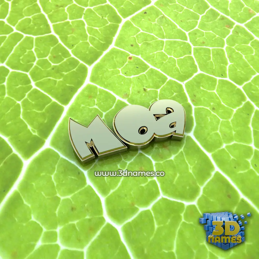 moa in Gold Leaf style - 3D name wallpaper