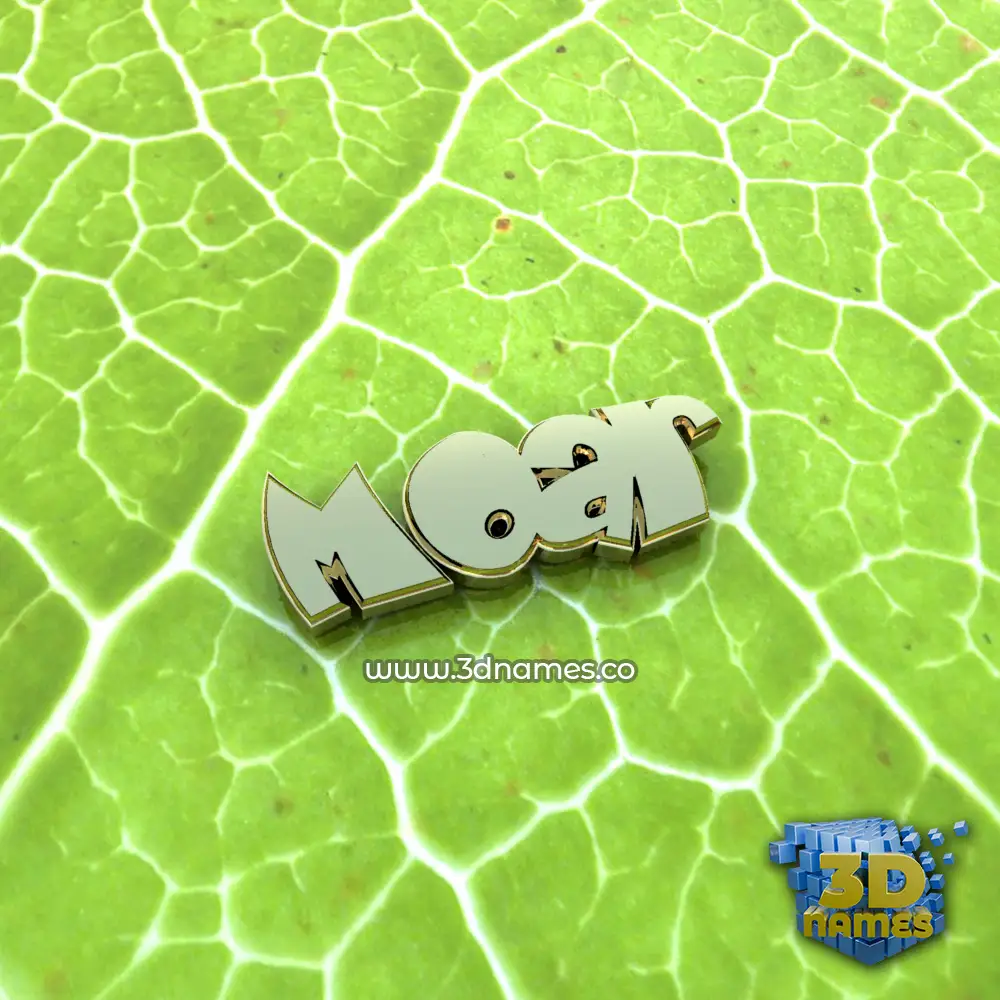 moar in Gold Leaf style - 3D name wallpaper