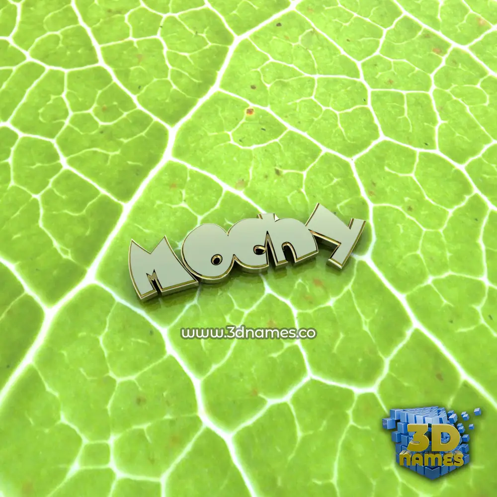 mochy in Gold Leaf style - 3D name wallpaper
