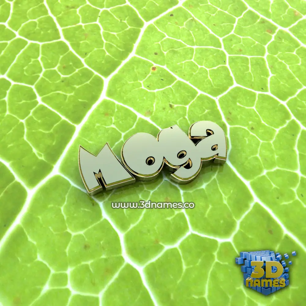 moga in Gold Leaf style - 3D name wallpaper