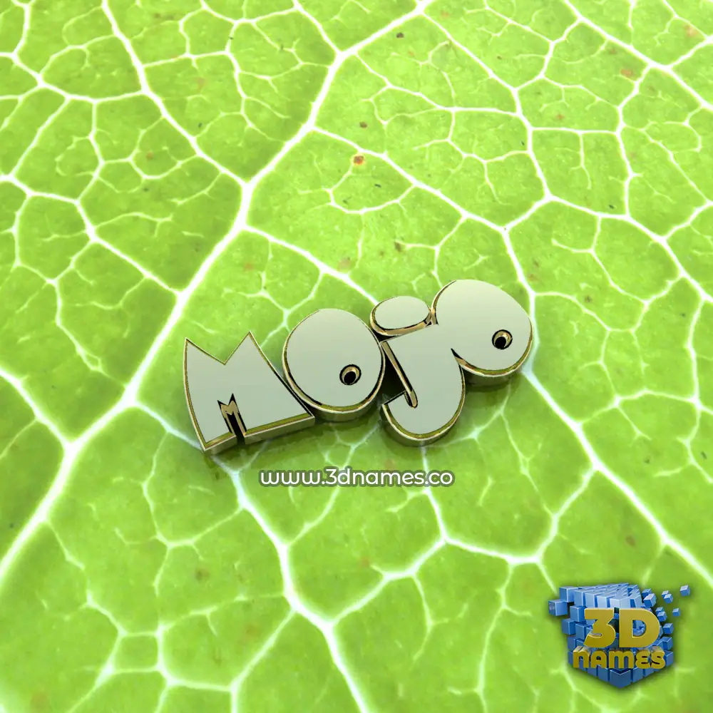 mojo in Gold Leaf style - 3D name wallpaper