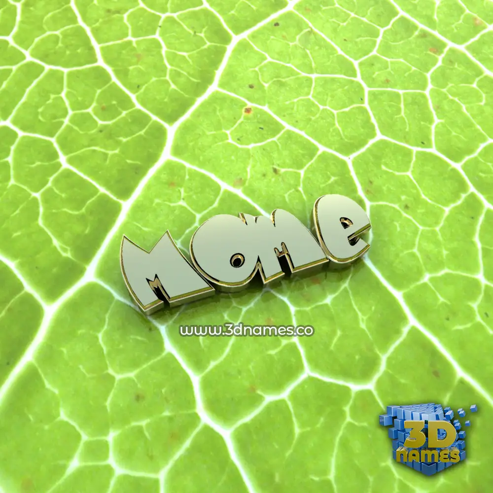 mome in Gold Leaf style - 3D name wallpaper