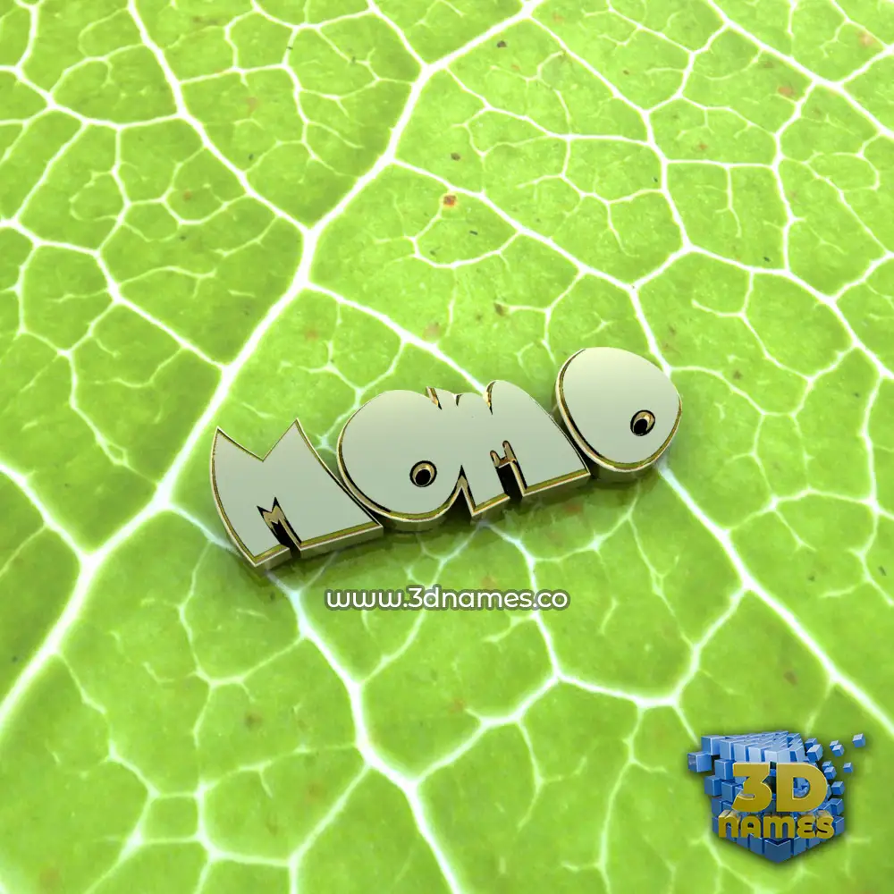 momo in Gold Leaf style - 3D name wallpaper