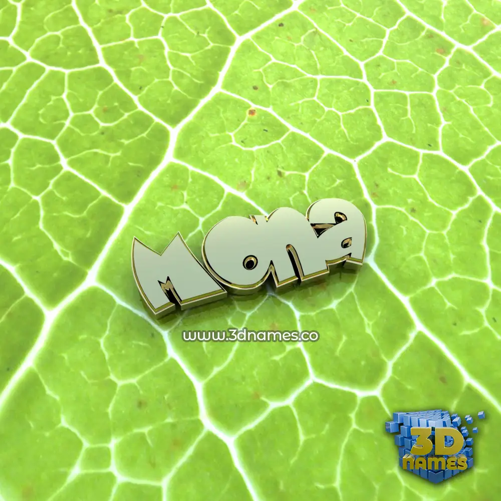 mona in Gold Leaf style - 3D name wallpaper