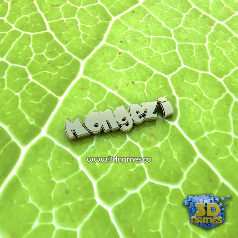 mongezi in Gold Leaf style - 3D name wallpaper
