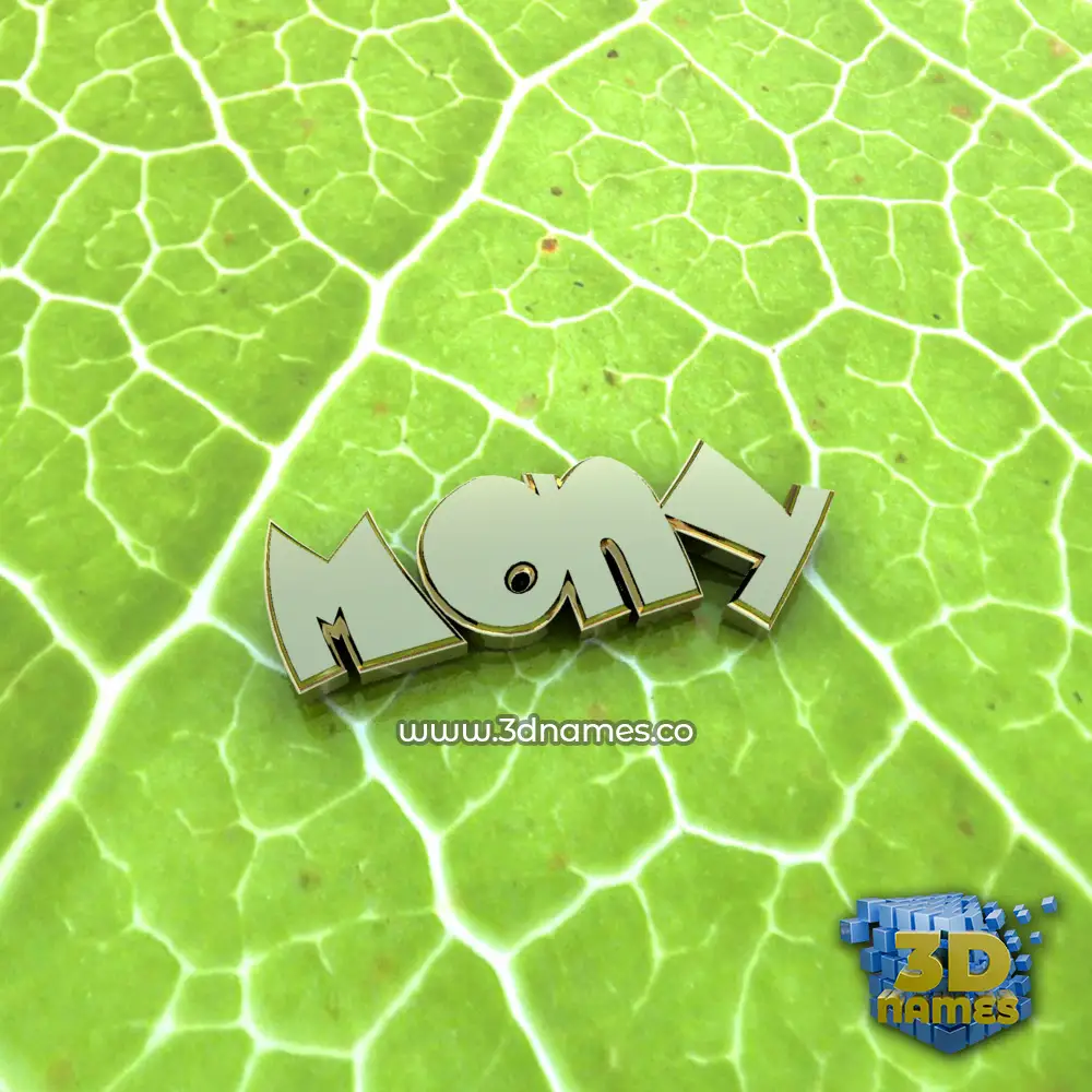 mony in Gold Leaf style - 3D name wallpaper