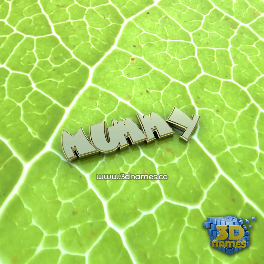mummy in Gold Leaf style - 3D name wallpaper