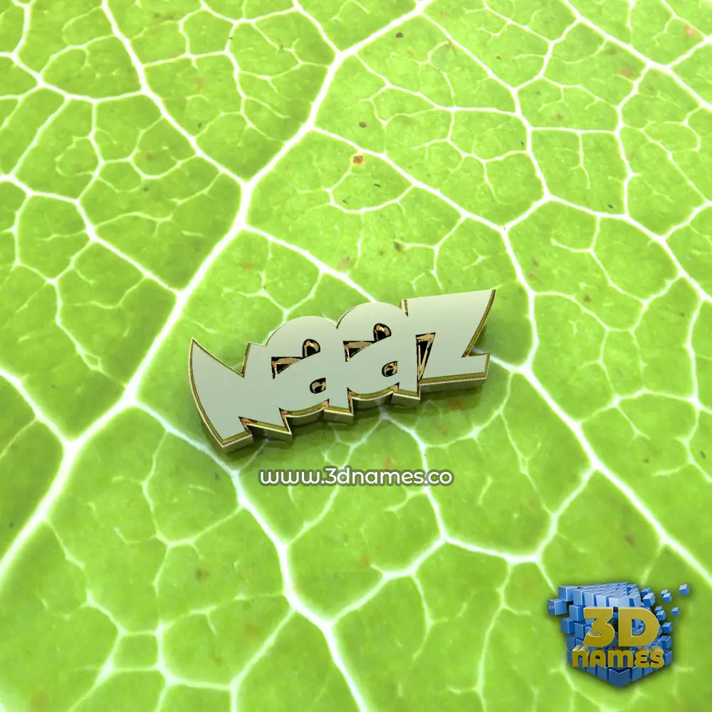 naaz in Gold Leaf style - 3D name wallpaper