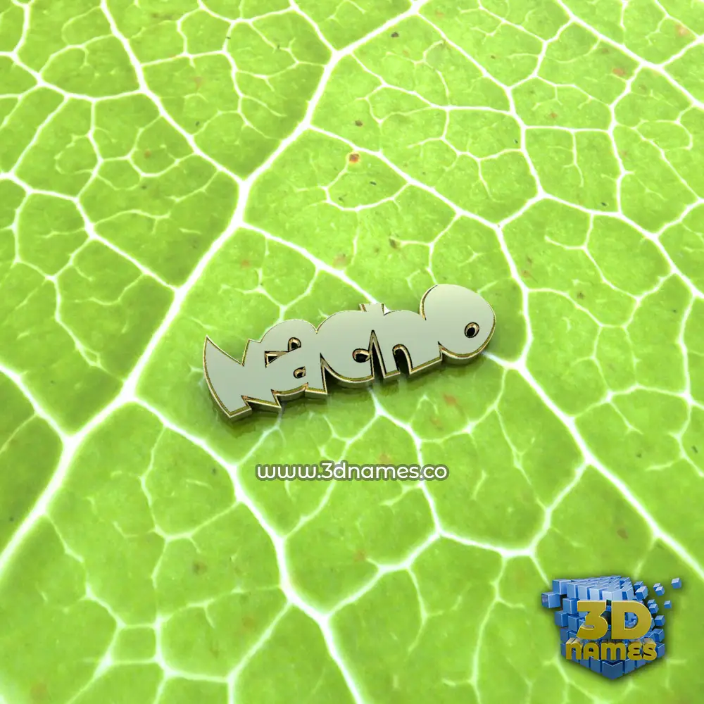 nacho in Gold Leaf style - 3D name wallpaper