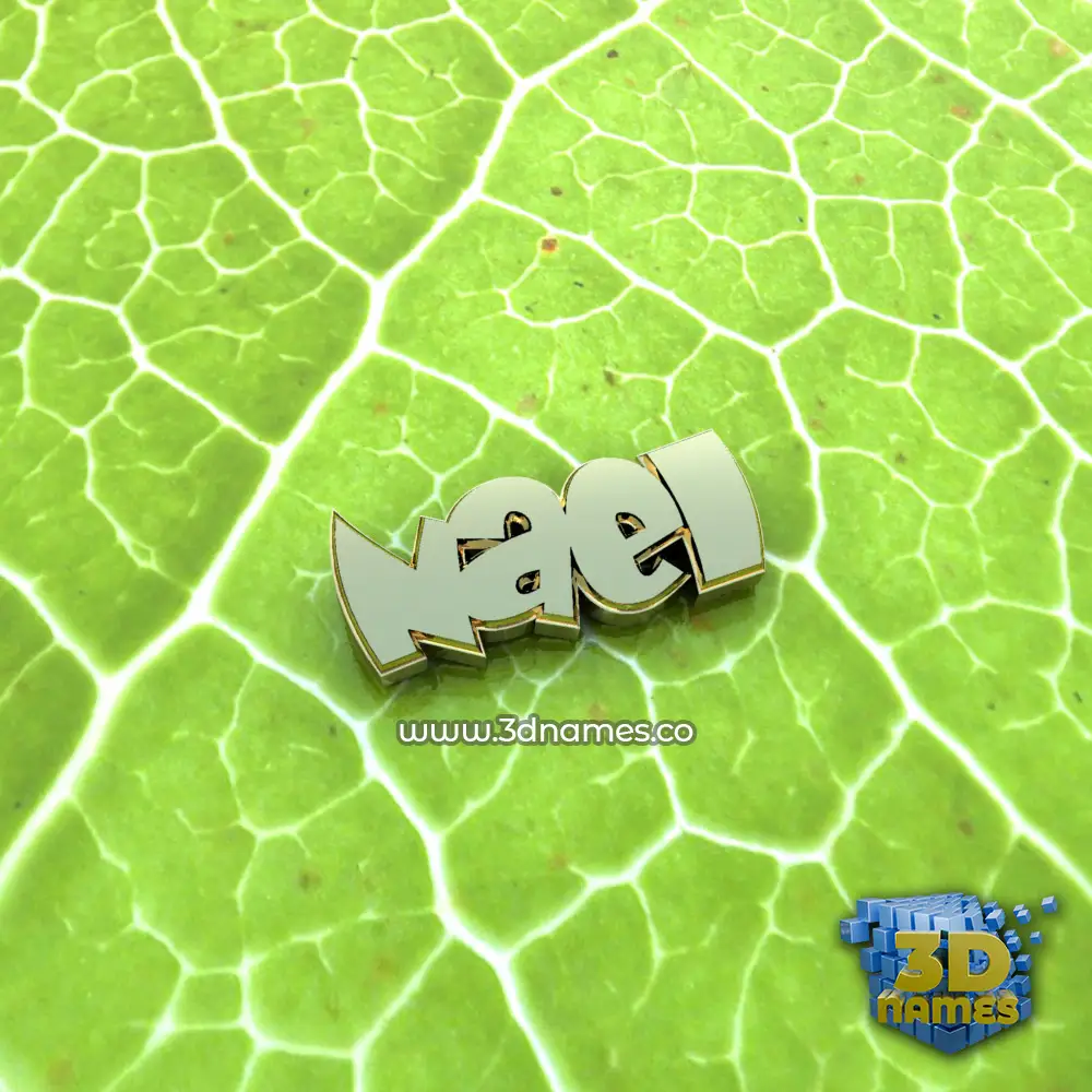 nael in Gold Leaf style - 3D name wallpaper