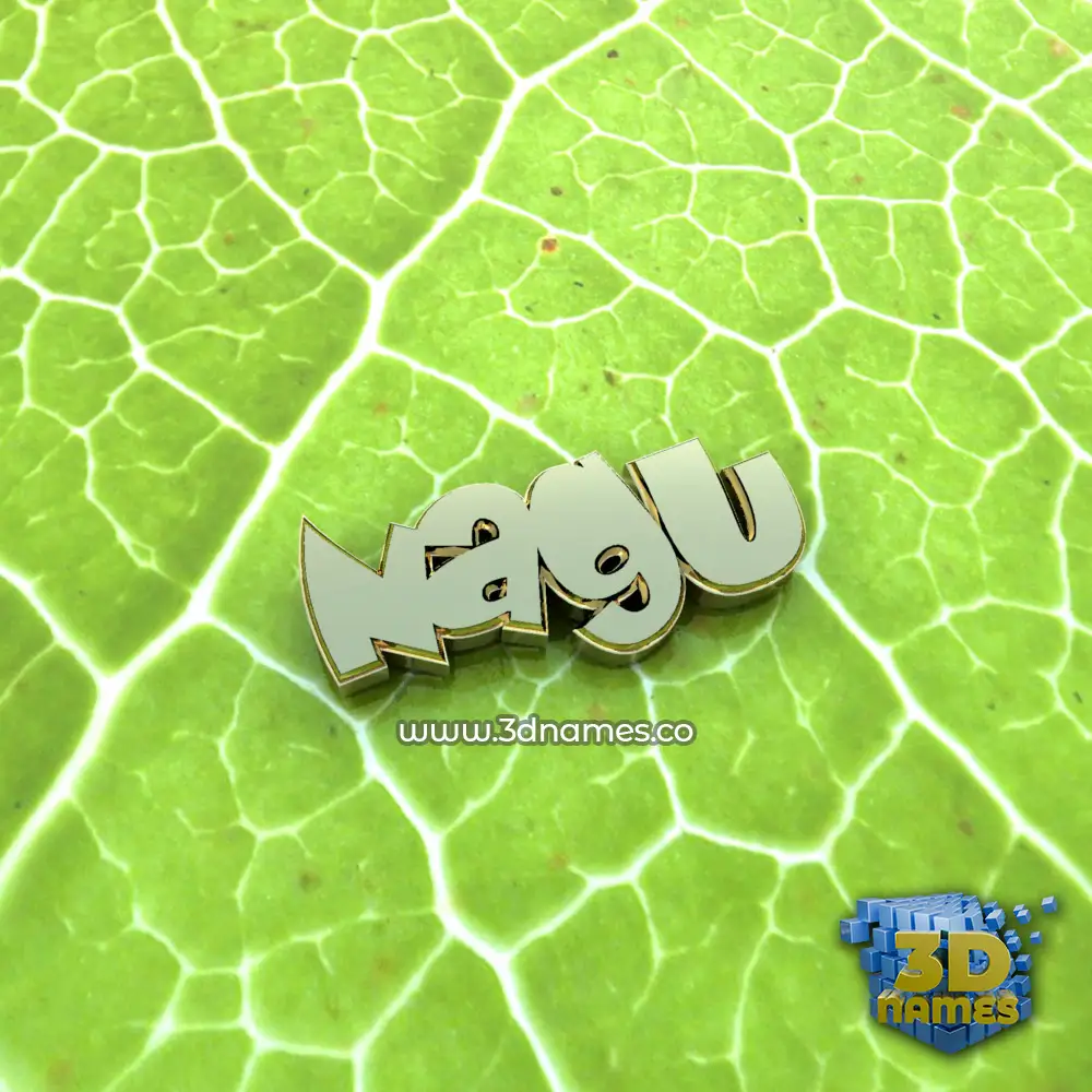 nagu in Gold Leaf style - 3D name wallpaper