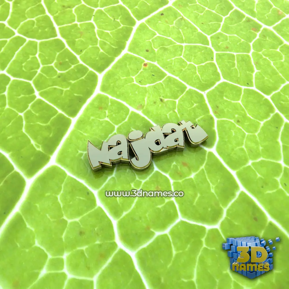 najdat in Gold Leaf style - 3D name wallpaper