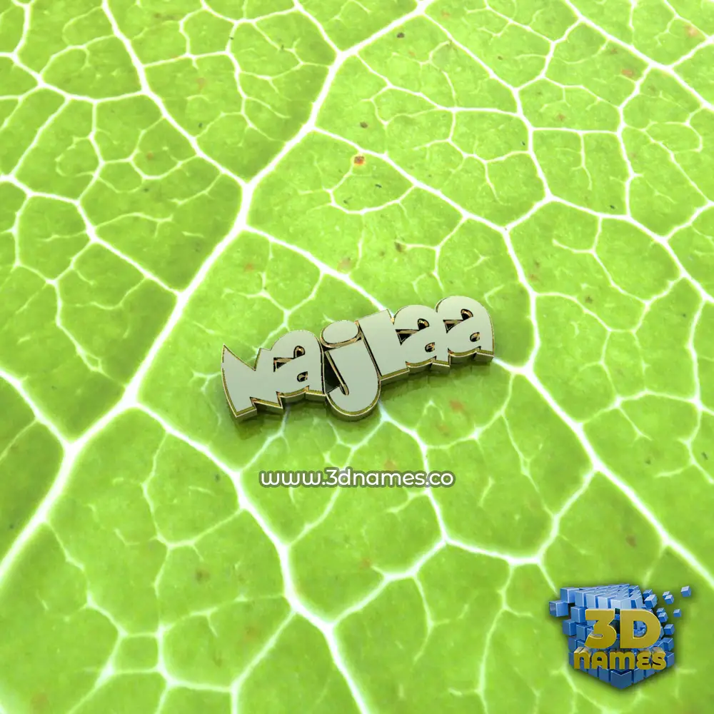 najlaa in Gold Leaf style - 3D name wallpaper