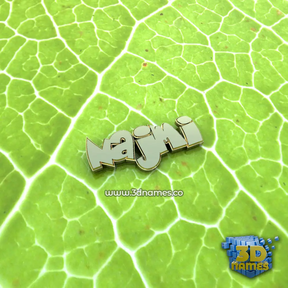 najmi in Gold Leaf style - 3D name wallpaper