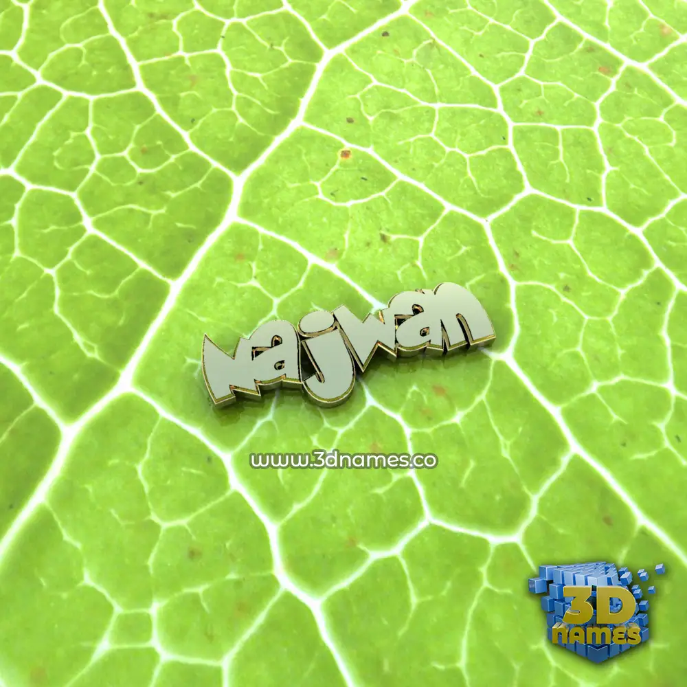 najwan in Gold Leaf style - 3D name wallpaper