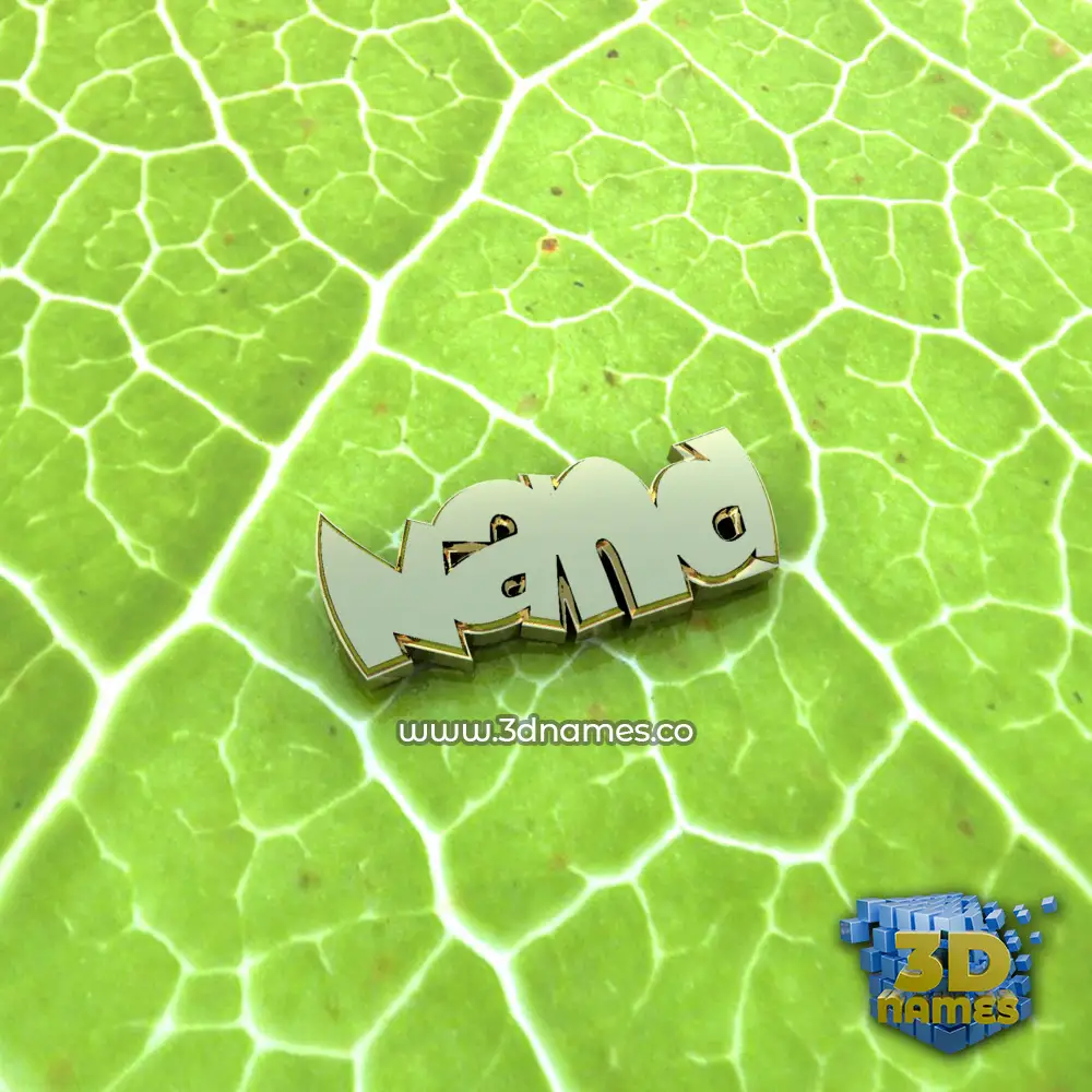 nand in Gold Leaf style - 3D name wallpaper