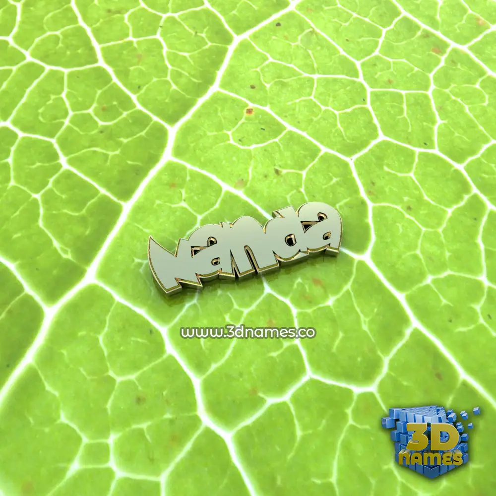 nanda in Gold Leaf style - 3D name wallpaper