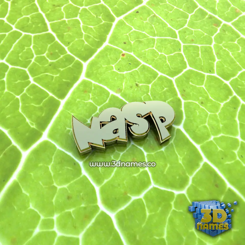 nasp in Gold Leaf style - 3D name wallpaper