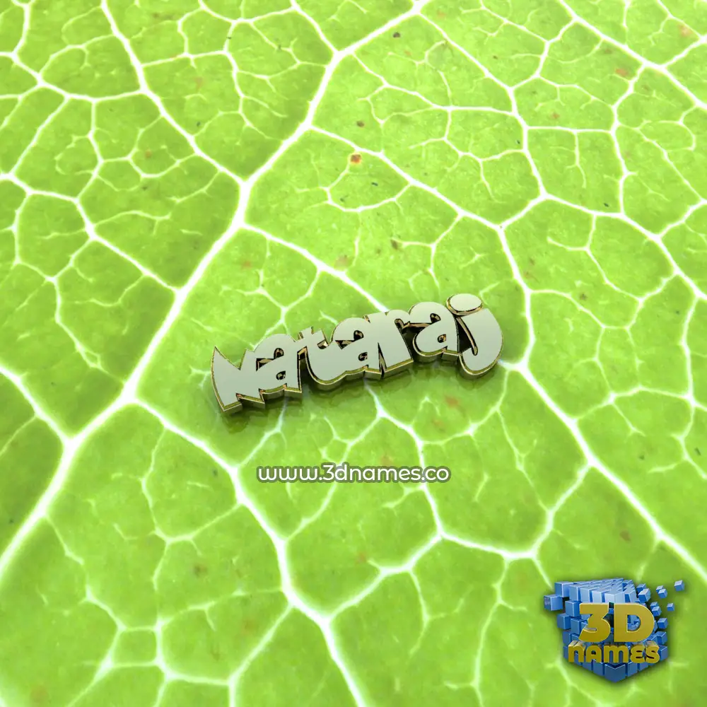 nataraj in Gold Leaf style - 3D name wallpaper