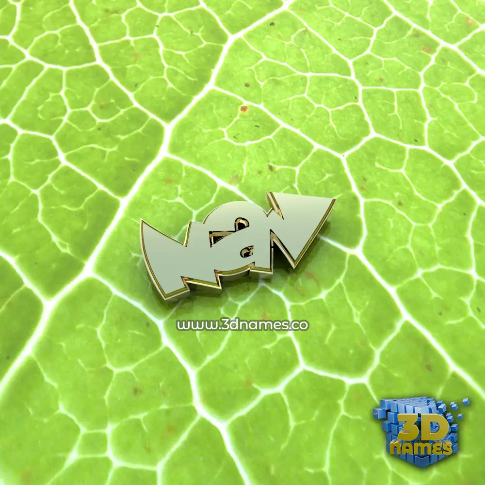 nav in Gold Leaf style - 3D name wallpaper