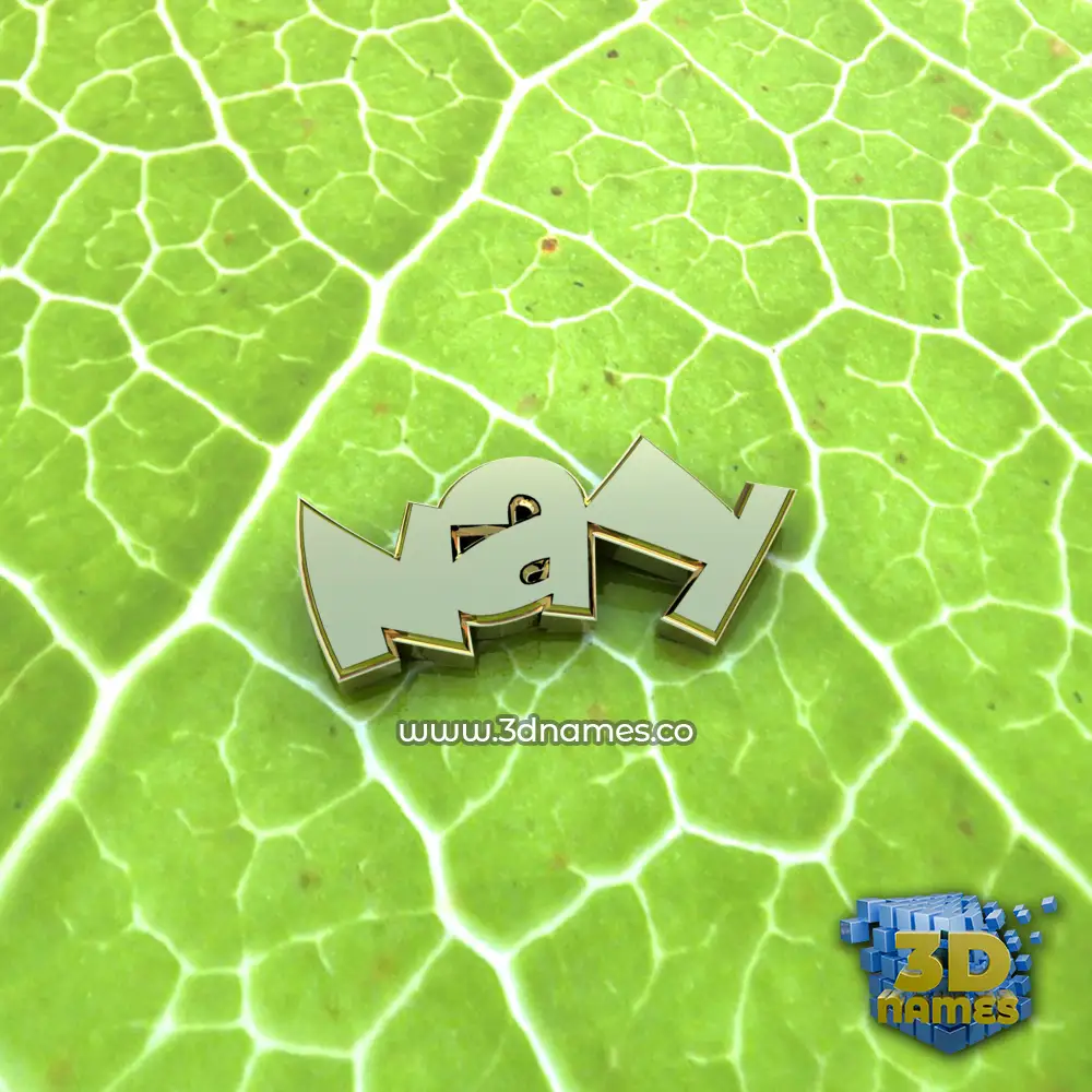 nay in Gold Leaf style - 3D name wallpaper
