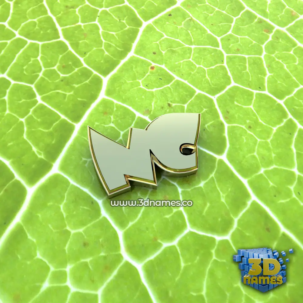 nc in Gold Leaf style - 3D name wallpaper