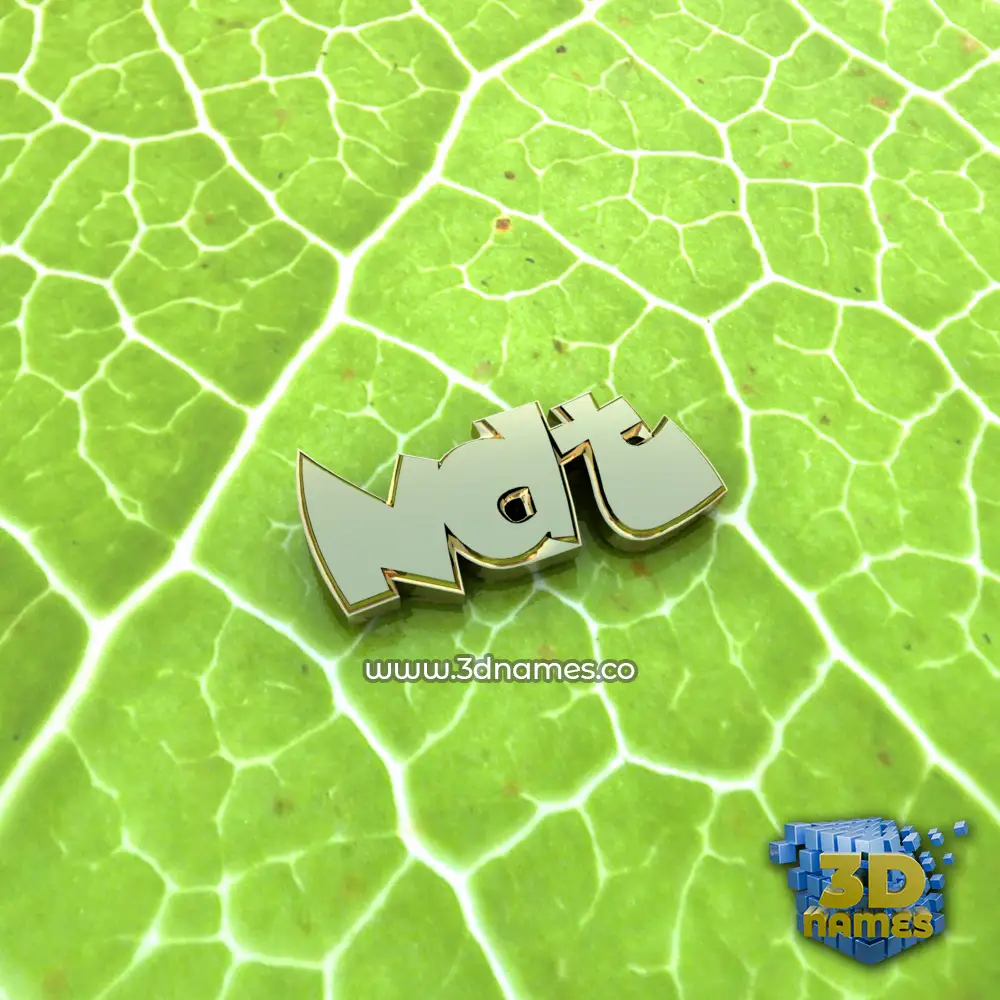 ndt in Gold Leaf style - 3D name wallpaper