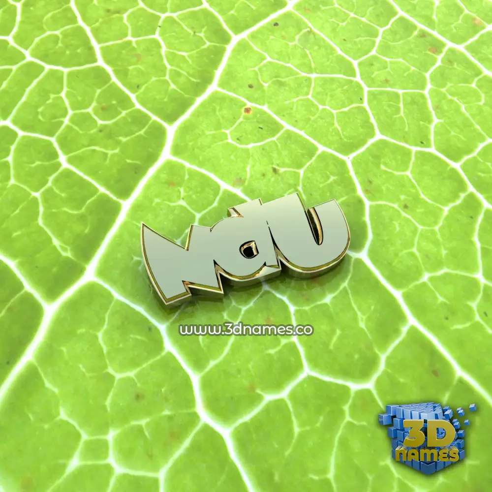 ndu in Gold Leaf style - 3D name wallpaper