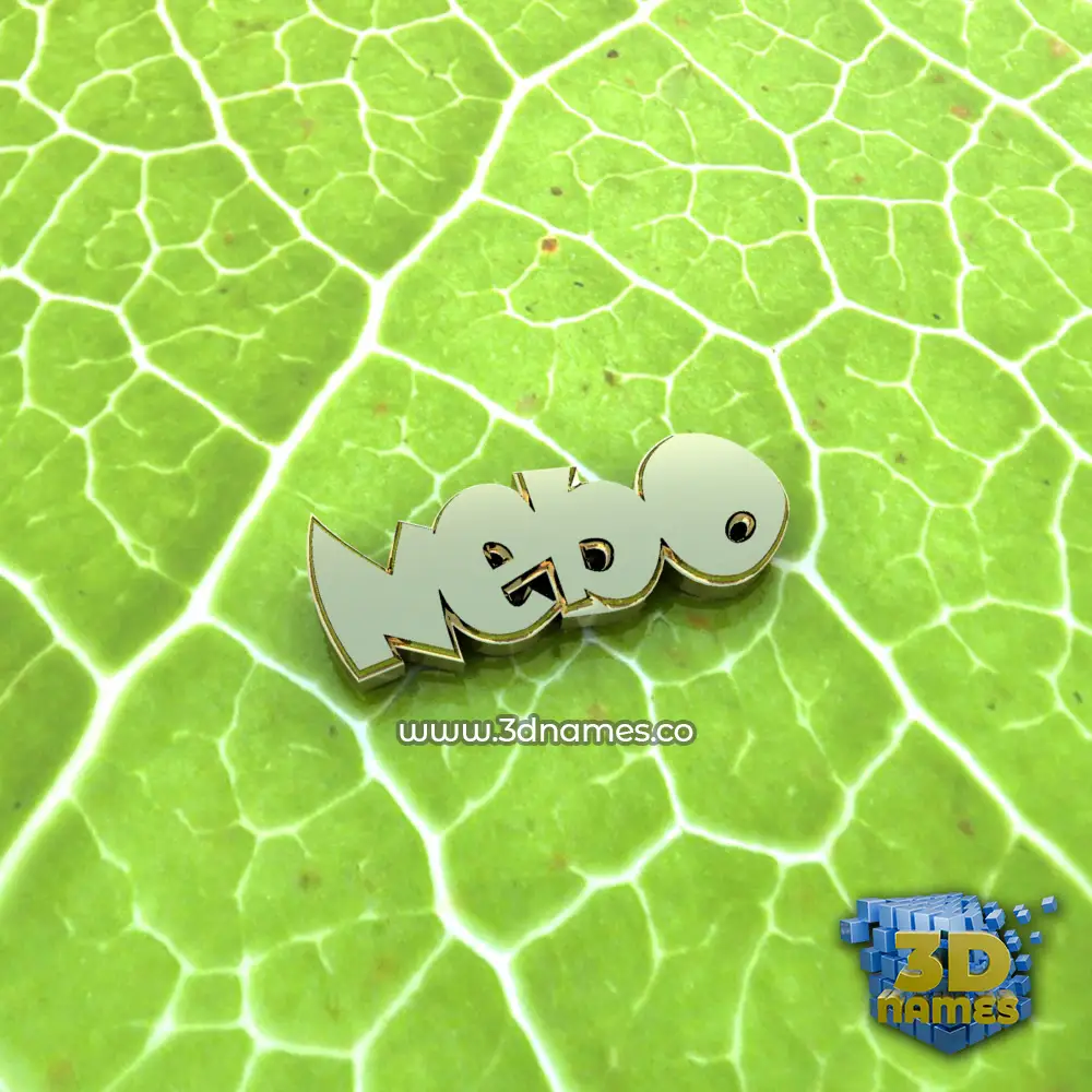 nebo in Gold Leaf style - 3D name wallpaper