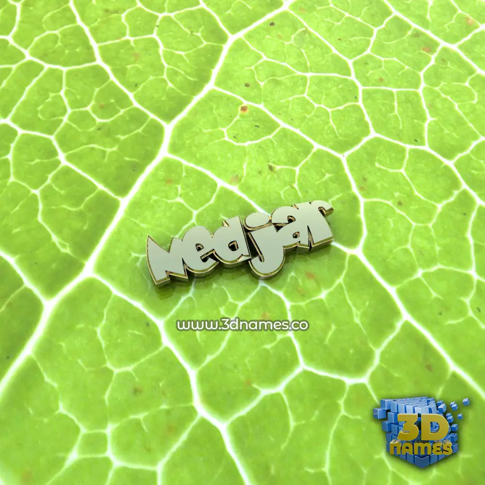 nedjar in Gold Leaf style - 3D name wallpaper