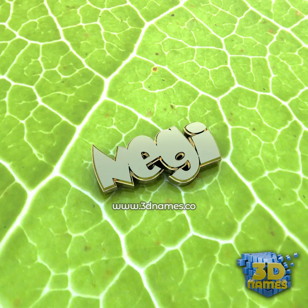 negi in Gold Leaf style - 3D name wallpaper