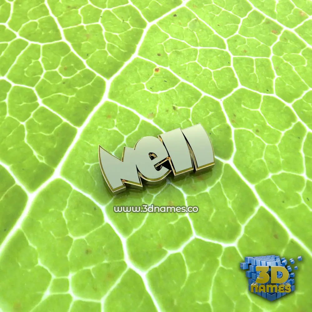 nell in Gold Leaf style - 3D name wallpaper