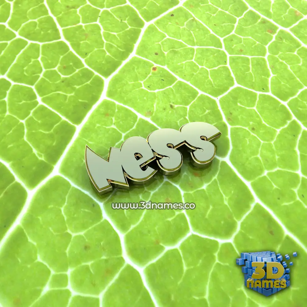 ness in Gold Leaf style - 3D name wallpaper