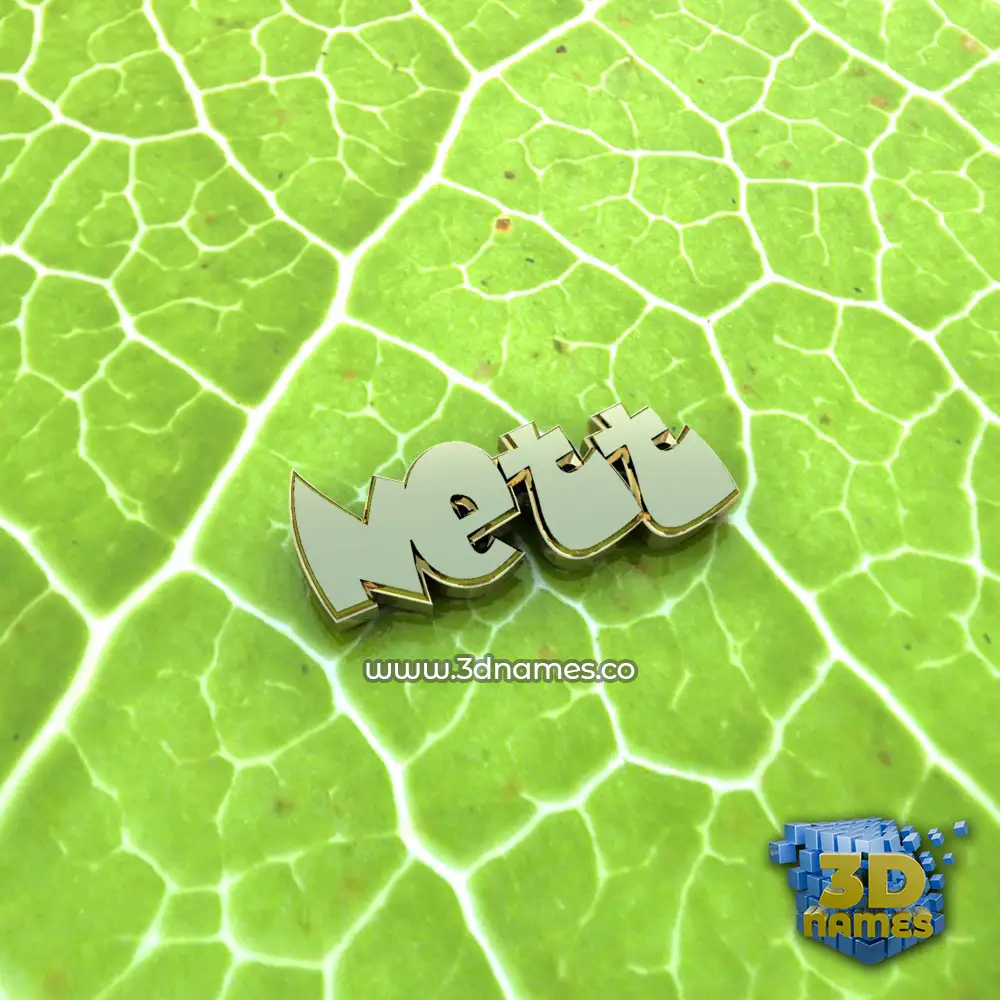 nett in Gold Leaf style - 3D name wallpaper
