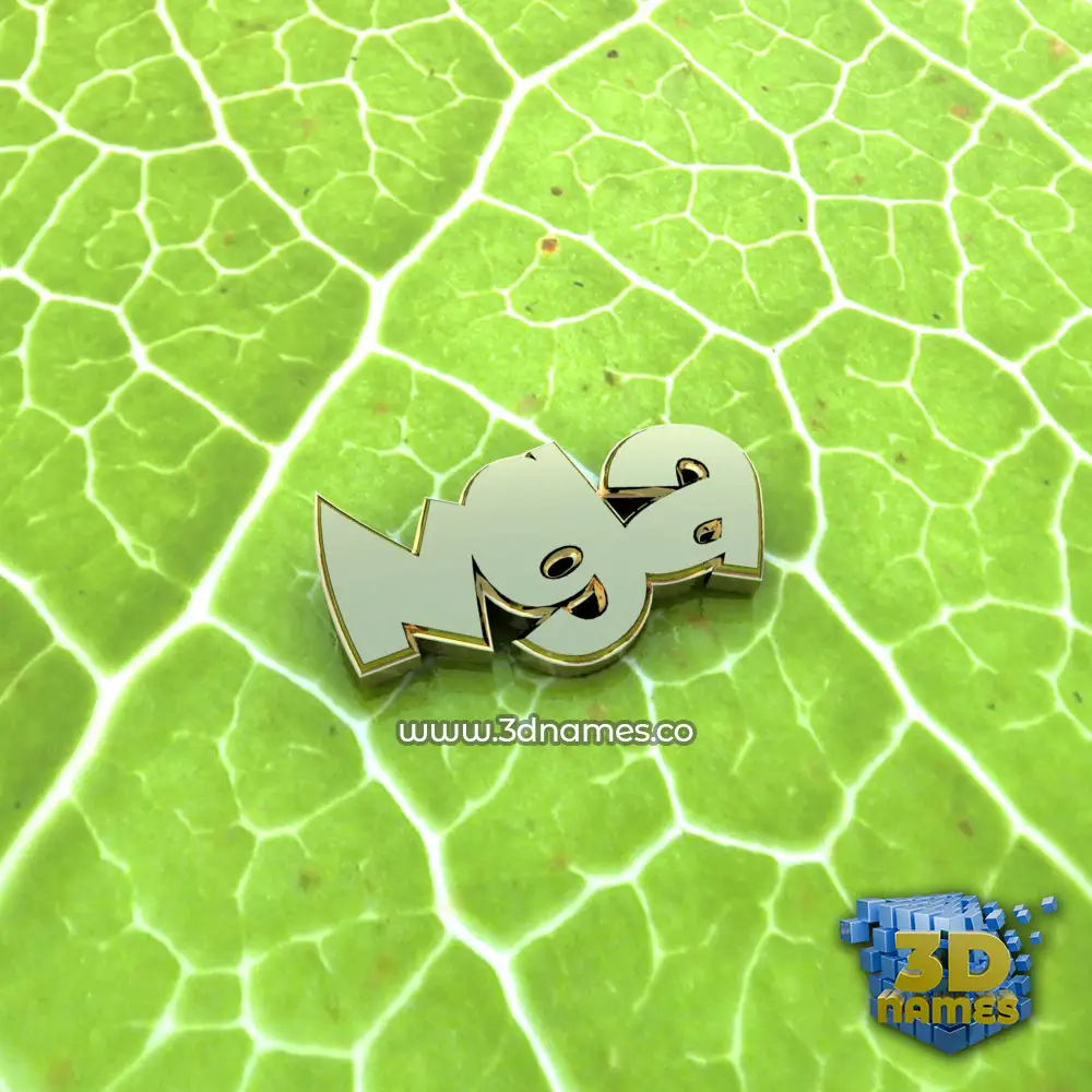 nga in Gold Leaf style - 3D name wallpaper