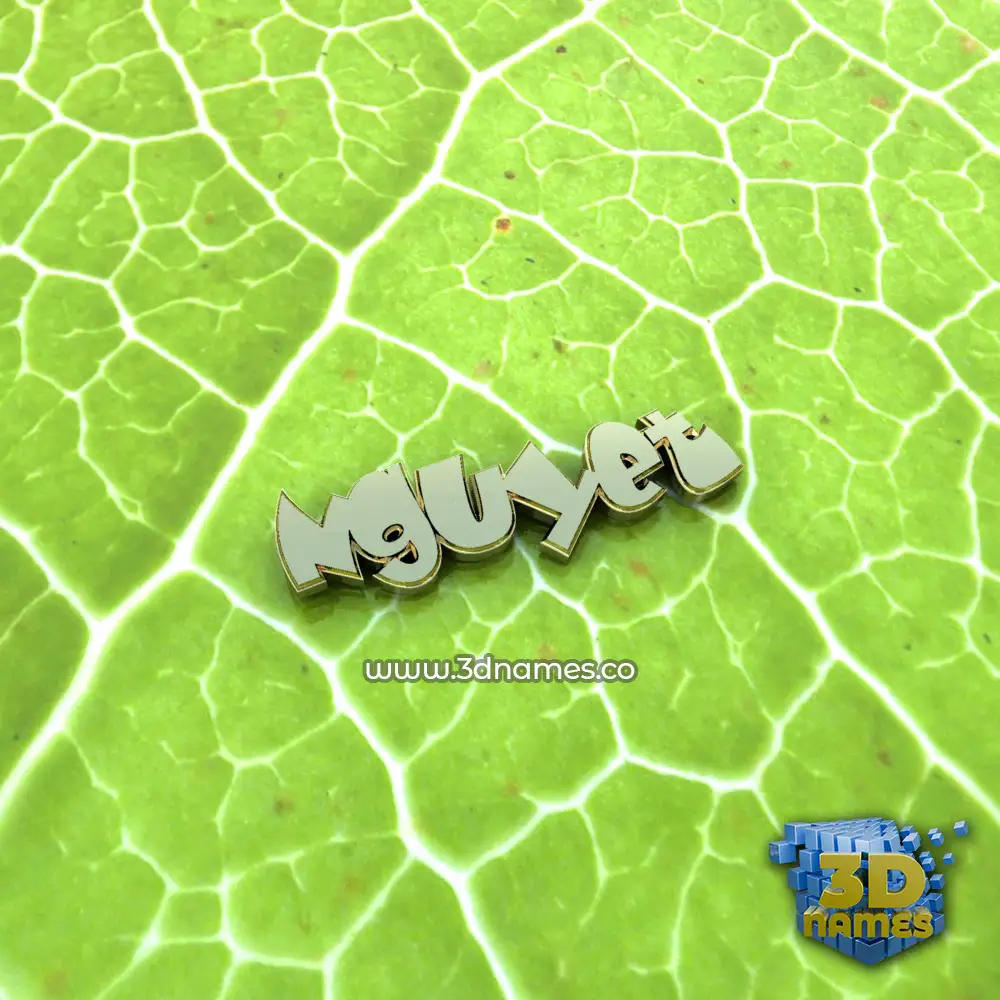 nguyet in Gold Leaf style - 3D name wallpaper