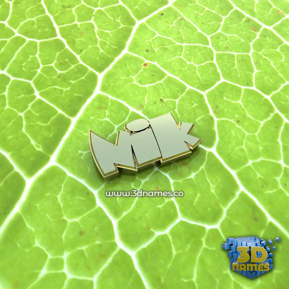 nik in Gold Leaf style - 3D name wallpaper