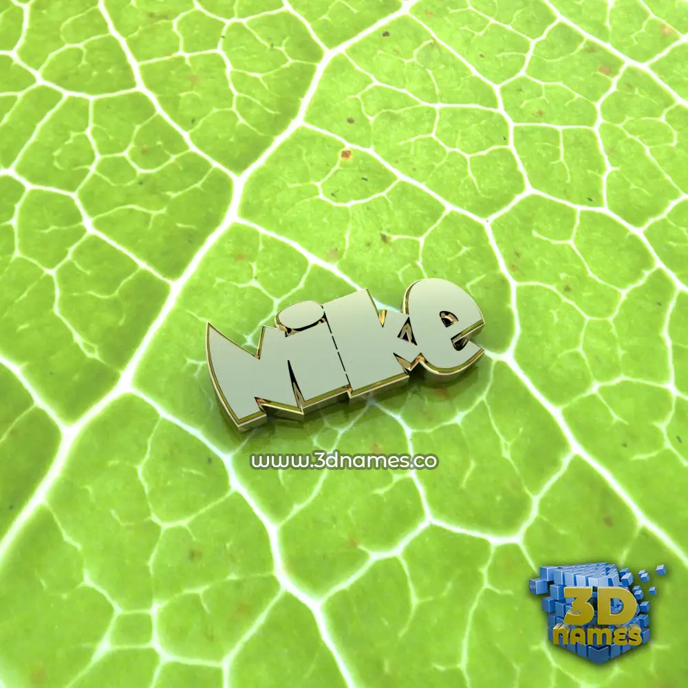 nike in Gold Leaf style - 3D name wallpaper
