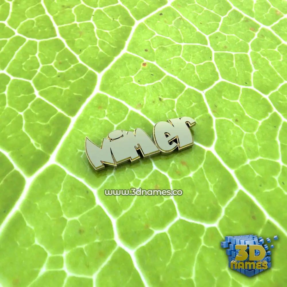 nimer in Gold Leaf style - 3D name wallpaper