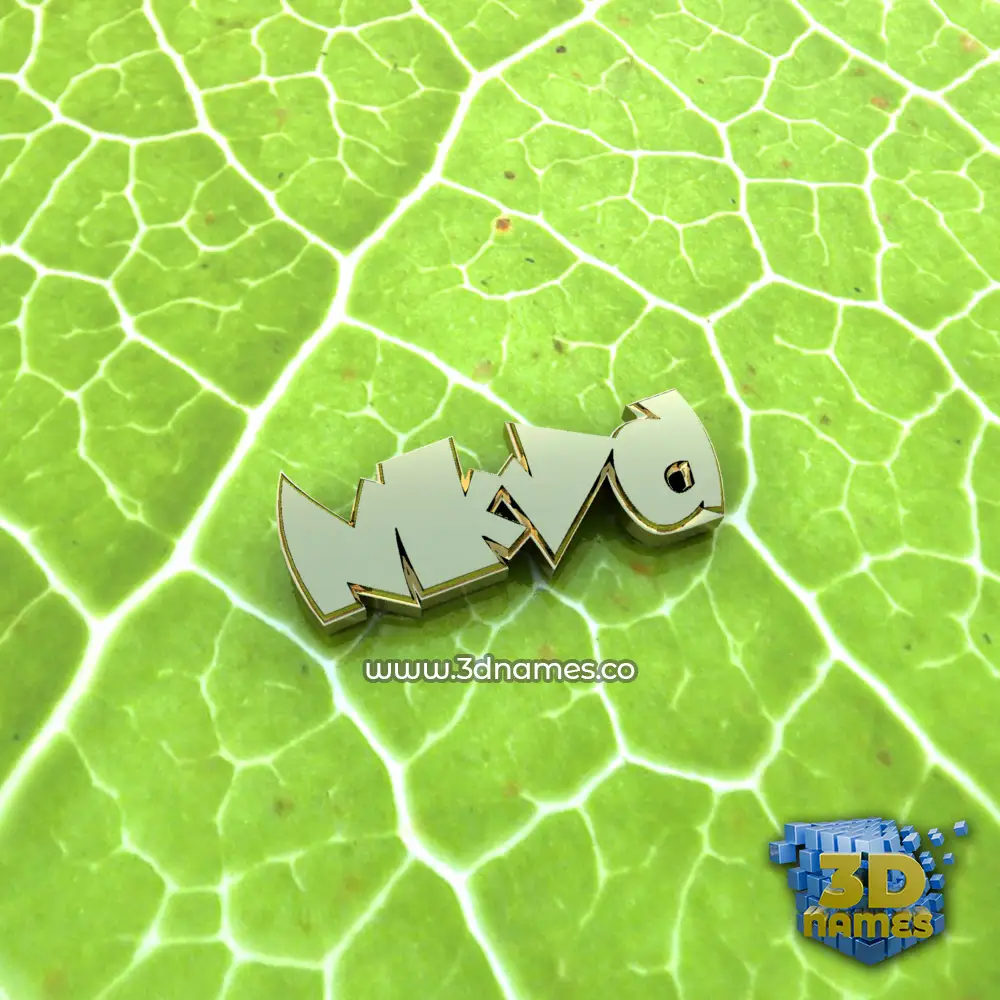 nkvd in Gold Leaf style - 3D name wallpaper