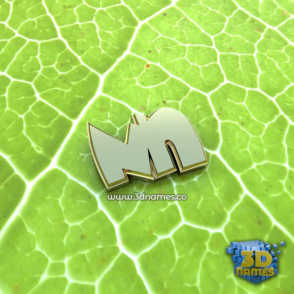 nn in Gold Leaf style - 3D name wallpaper