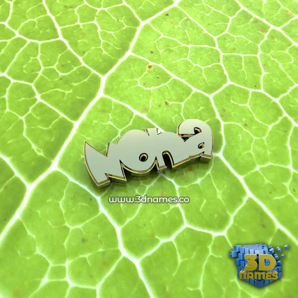noha in Gold Leaf style - 3D name wallpaper