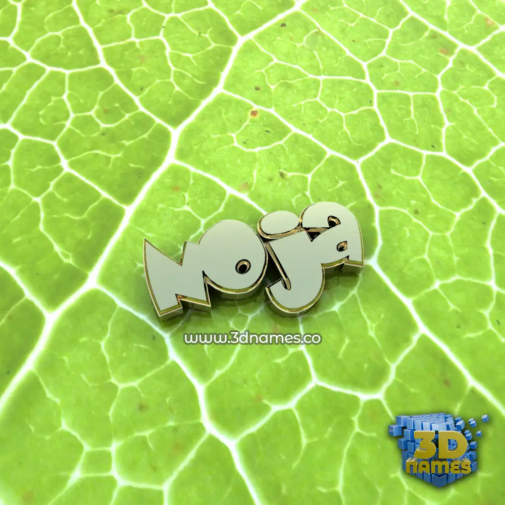 noja in Gold Leaf style - 3D name wallpaper