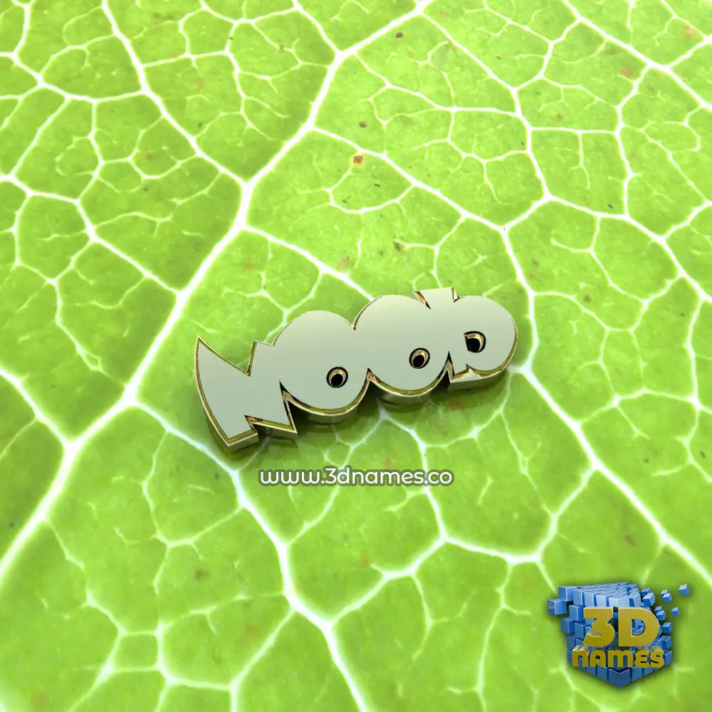 noob in Gold Leaf style - 3D name wallpaper