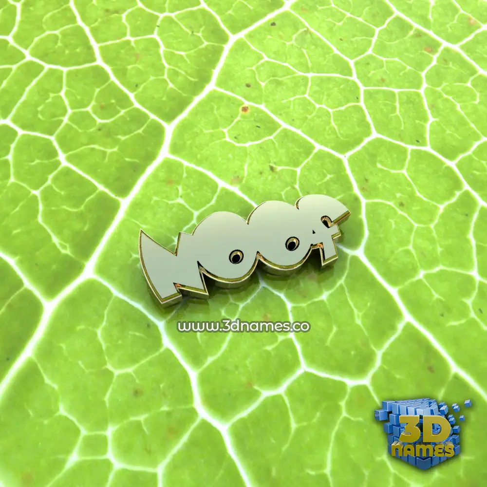 noof in Gold Leaf style - 3D name wallpaper