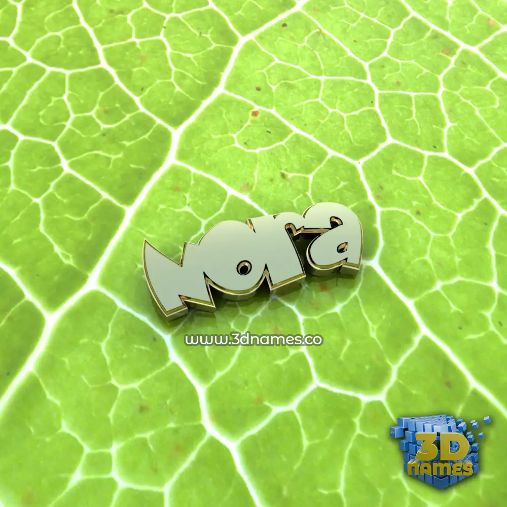nora in Gold Leaf style - 3D name wallpaper