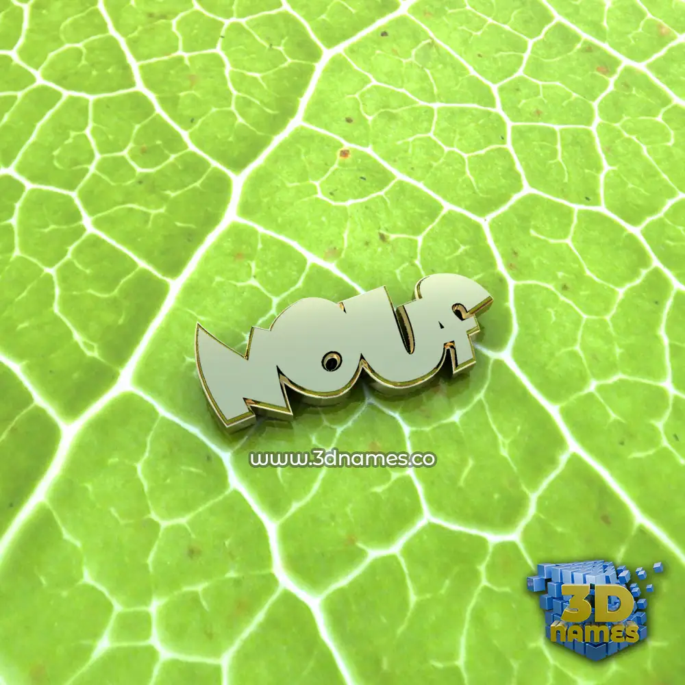 nouf in Gold Leaf style - 3D name wallpaper