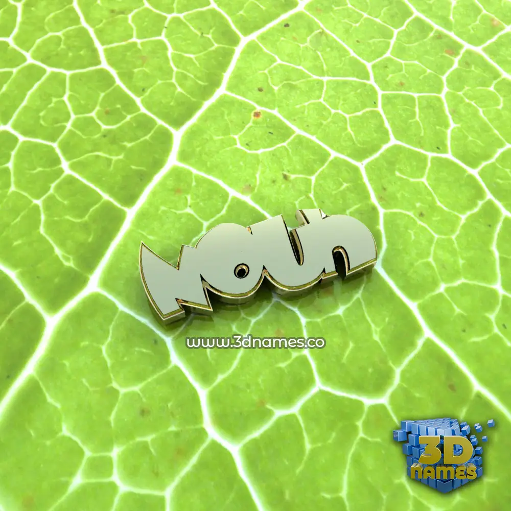 nouh in Gold Leaf style - 3D name wallpaper