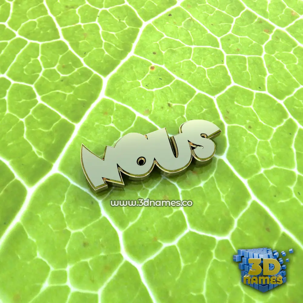 nous in Gold Leaf style - 3D name wallpaper
